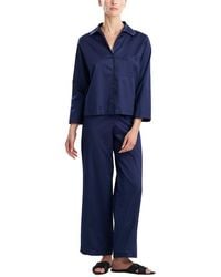 Natori - 2Pc Sateen Embroidered Essentials Notch Pajama Set - Lyst