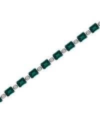 Effy Fine Jewelry - 14K 20.78 Ct. Tw. Lab-Grown Diamond & Lab-Grown Emerald Bracelet - Lyst