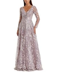 Mac Duggal - Embroidered Lace Wrap Over Illusion Gown - Lyst