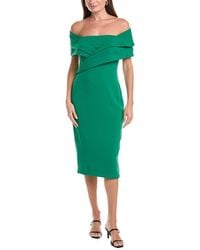 Badgley Mischka - Off-Shoulder Sheath Dress - Lyst