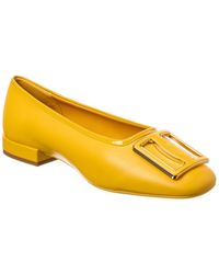 Ferragamo - Myrna Leather Ballerina Flat - Lyst
