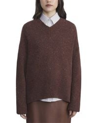 Lafayette 148 New York - Drop Shoulder V-Neck Cashmere & Wool-Blend Sweater - Lyst