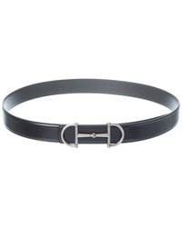 Gucci - Horsebit Reversible Leather Belt - Lyst
