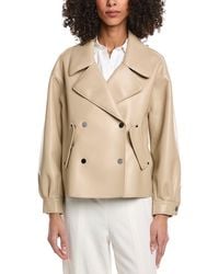 Kenneth Cole - Snap Front Short Trench Coat - Lyst