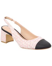 Stuart Weitzman - Milla 55 Tweed & Grosgrain Slingback Pump - Lyst