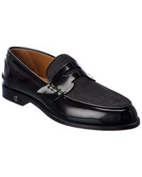 Christian Louboutin No Penny Wool & Leather Loafer - Black