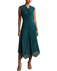 Reiss - Lyra V Neck Midi Dress - Lyst