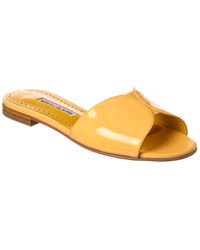 Manolo Blahnik - Houramu Patent Sandal - Lyst