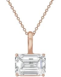 Diana M. Jewels - Diana M. 14K Rose 1.00 Ct. Tw. Lab-Grown Diamond Solitaire Pendant - Lyst