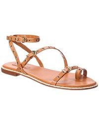 SCHUTZ SHOES - Annete Leather Flat Sandal - Lyst