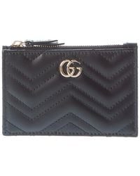 Gucci - Gg Marmont Zip Leather Key Pouch - Lyst