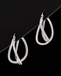 Italian Gold - 14k Double Hoops - Lyst