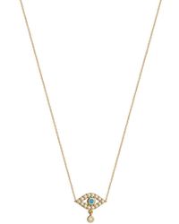 Gabi Rielle - 14K Over Cz Mini Evil Eye Necklace - Lyst
