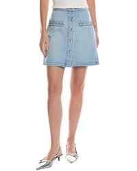 L'Agence - Kris Denim Mini Skirt - Lyst