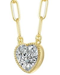 Rachel Glauber - 14K Diamond Cz Chain Necklace - Lyst