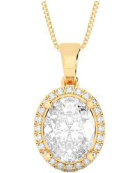 Amairah - 14K Rose 3.00 Ct. Tw. Lab-Grown Diamond Pendant Necklace - Lyst