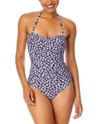 Anne Cole - Twist Front Strapless One-Piece - Lyst