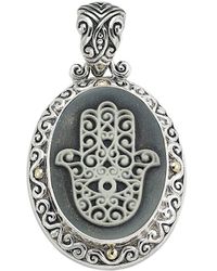 Samuel B. - 18K & Agate Hamsa Pendant - Lyst