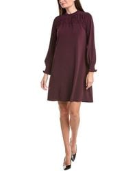 Adrianna Papell - Solid Knit Moss Crepe Shirred Dress - Lyst
