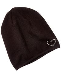 Portolano - Crystal Stones Heart Wool & Cashmere-Blend Hat - Lyst