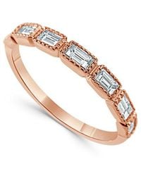 Sabrina Designs - 14k Rose Gold 0.45 Ct. Tw. Diamond Baguette Ring - Lyst