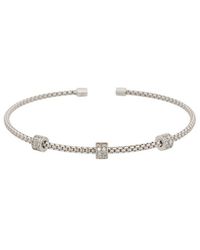 Meshmerise - 18K Plated 0.15 Ct. Tw. Diamond Bangle Bracelet - Lyst