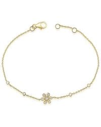 Sabrina Designs - 14k 0.16 Ct. Tw. Diamond Flower Bracelet - Lyst