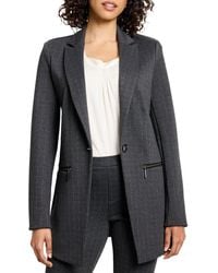 NIC+ZOE - Pinstripe Ponte Zip Jacket - Lyst