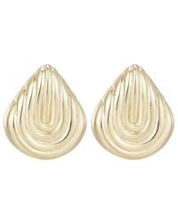Adornia - 14K Plated Deco Stud Earrings - Lyst