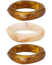 Adornia - Resin 3-Bangle Set Bracelet - Lyst