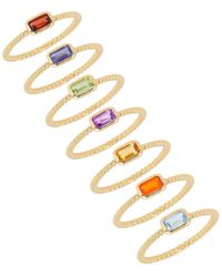 TIRAMISU - 14k Plated 2.16 Ct. Tw. Gemstone Ring Set - Lyst