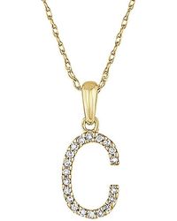 Sabrina Designs - 14k Diamond A-z Initial Necklace (a-z) - Lyst