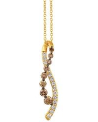 Le Vian - Le Vian Chocolate Diamonds 14k 0.87 Ct. Tw. Diamond Drop Pendant Necklace - Lyst