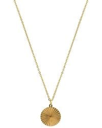 Adornia - 14k Plated Medallion Burst Pendant Necklace - Lyst
