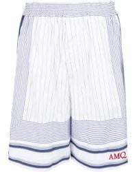 McQueen - Striped Bermuda Shorts - Lyst