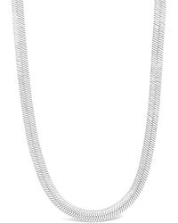 Sterling Forever - Herringbone Chain Necklace - Lyst