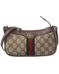 Gucci - Ophidia Mini Gg Supreme Canvas & Leather Shoulder Bag - Lyst
