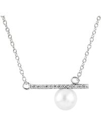 Splendid - 6-6.5Mm Freshwater Pearl & Cz Pendant Necklace - Lyst