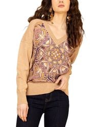 Hale Bob - V Neck Stormi Silk Sweater - Lyst