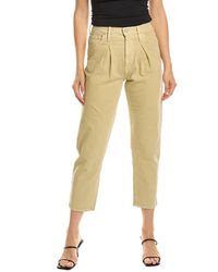 Mother - The Inside Out Ankle Pale Green Straight Jean - Lyst