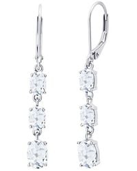 MaxColor - 2.50 Ct. Tw. Lab-Grown Sapphire Dangle Earrings - Lyst