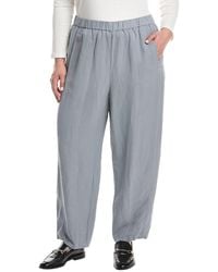 Eileen Fisher - Plus Linen & Silk-Blend Ankle Lantern Pant - Lyst