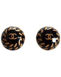 Chanel - Tone Round Cc Clip-On Earrings, Nwt (Authentic Pre-Owned) - Lyst