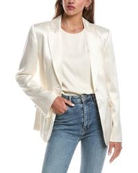 Cinq À Sept - Georgia Satin Stripe Cheyenne Blazer - Lyst