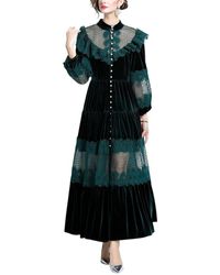 denim and company maxi dresses Denim Tie-Back Maxi Dress