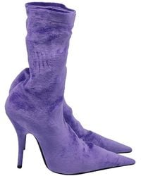 Balenciaga - Velvet Knife Sock Mid-calf Boot (authentic Pre-loved) - Lyst
