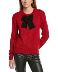 KARL LAGERFELD - Front Bow Wool-Blend Sweater - Lyst