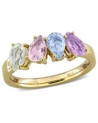 Rina Limor - 1.57 Ct. Tw. Rose De France & Sky Topaz & Morganite & Quartz Ring - Lyst