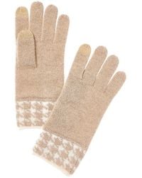Bruno Magli - Houndstooth Jacquard Cashmere Gloves - Lyst