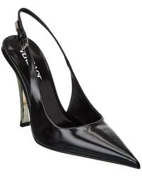 Versace - Pin-point Leather Slingback Pump - Lyst